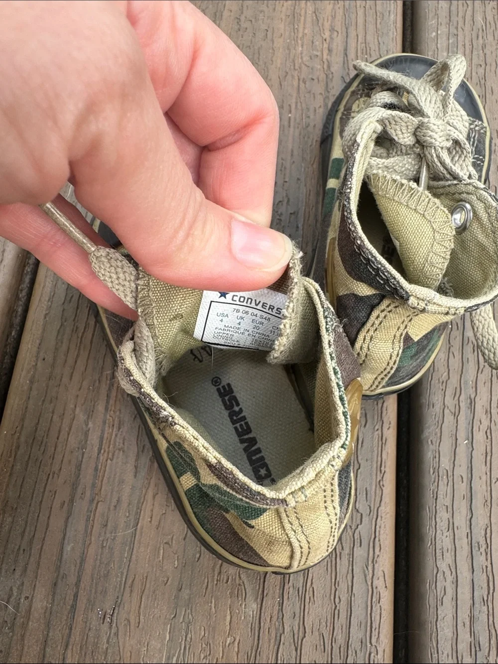 Converse kids Camouflage High-Top Sneakers - Green/Tan